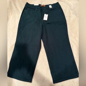 Judy Blue Teal Wide-Leg Trousers